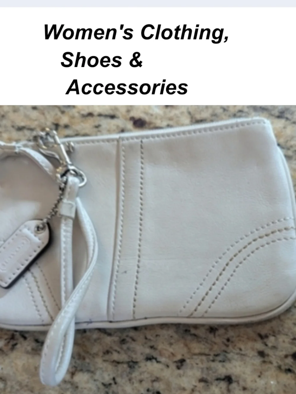 Coach Cream Wristlet Clutch